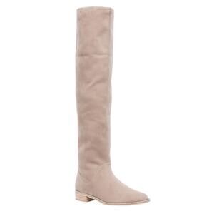 Stuart Weitzman Taupe Suede Rocker Chic Slouchy Boots Size 7.5